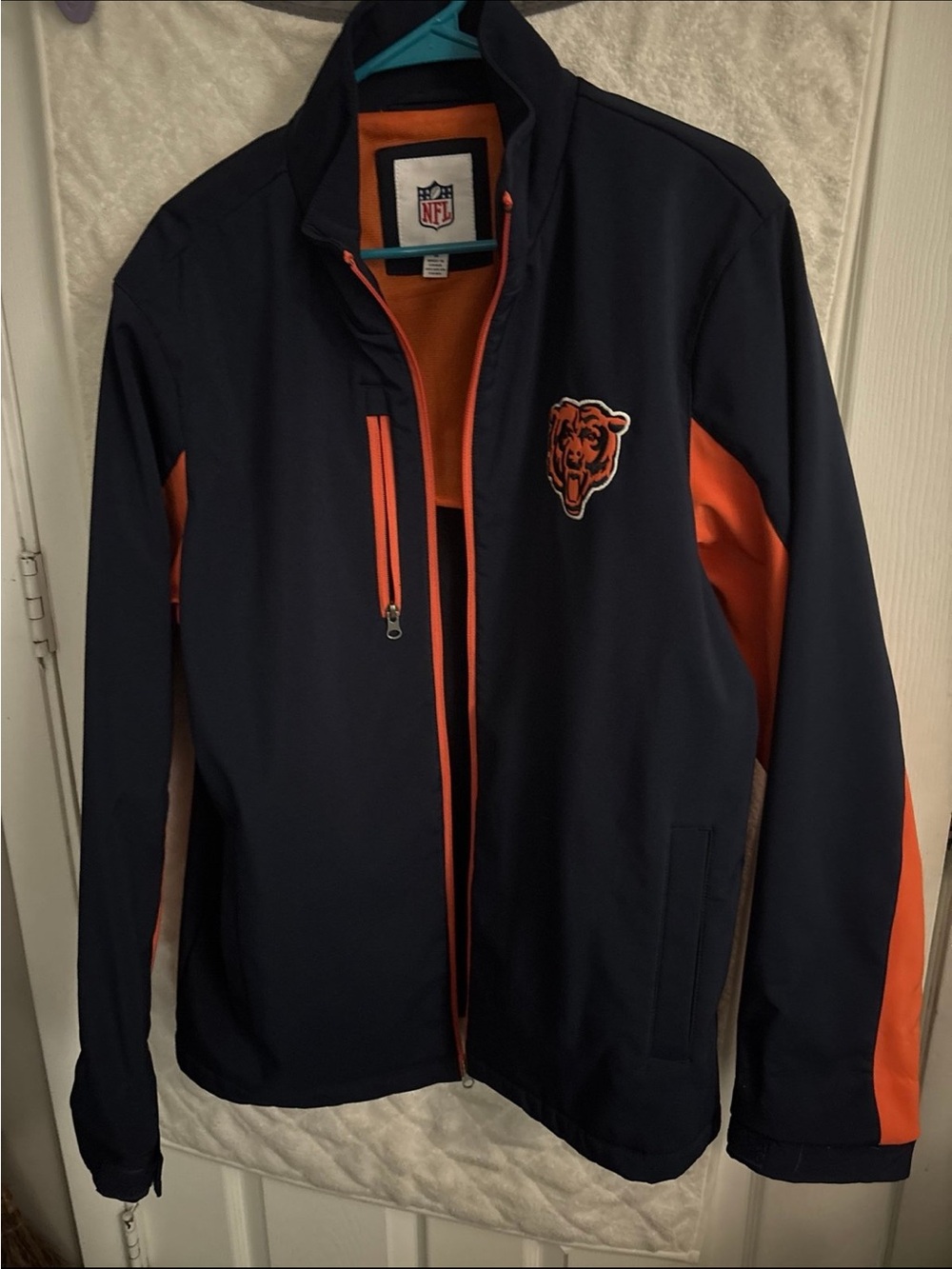 NFL Navy and Orange Chicago Bears Lightweight Jacket